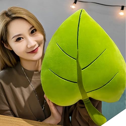 Miniatura 6 de Almohada de hojas en forma de hoja, almohada de plantas 3D para sofá, decoración de sala de estar, cama de niños