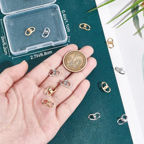 Beebeecraft 1 Box 12Pcs Earring Backs Replacement 18K Gold & Platinum Plated Earrings Stoppers Butterfly Large Earring Support Lifter Backing Secure Ear Locking for Studs Droopy Ears Stretched Earlobe - Image 3