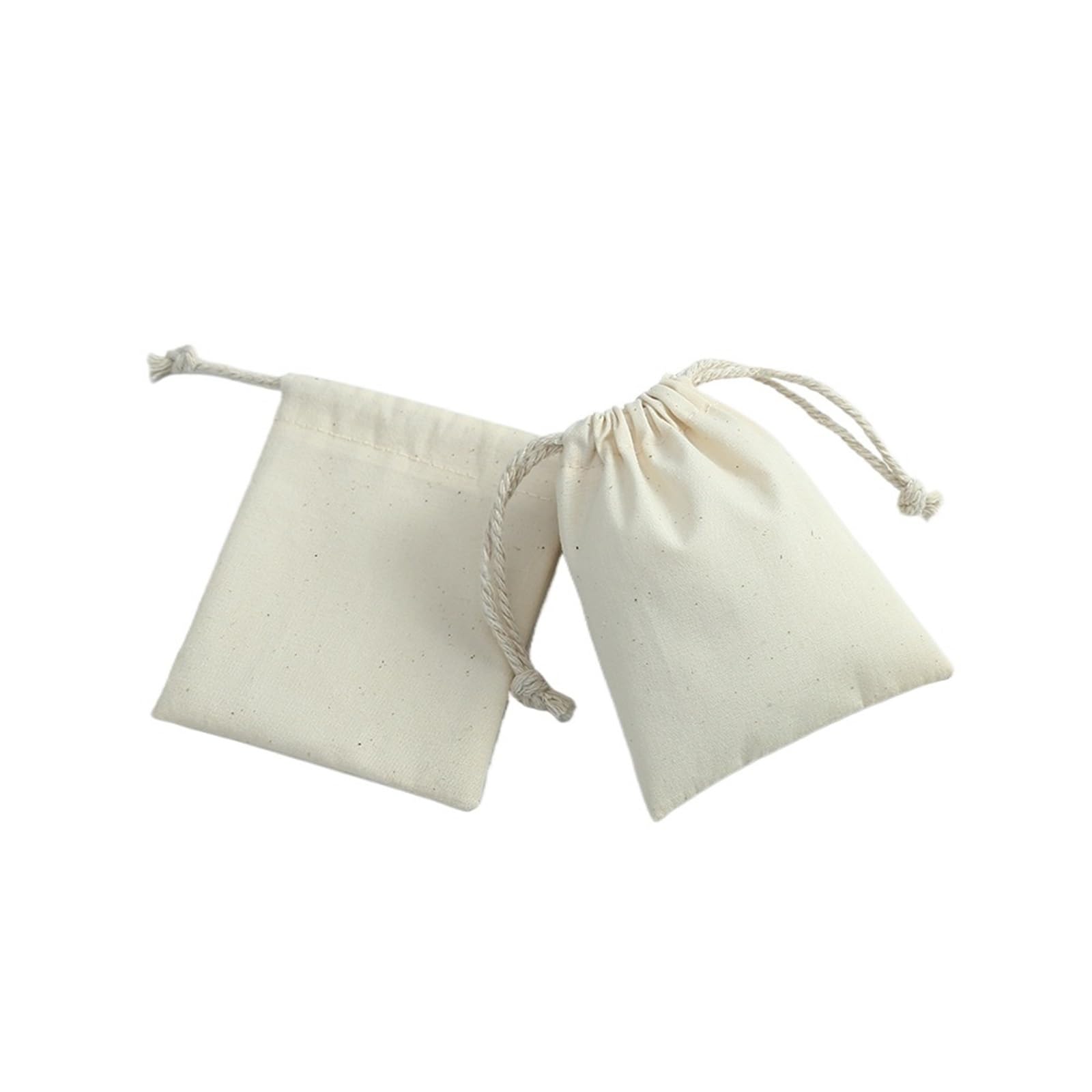 WLIHDB 10pcs Cotton Burlap Jewelry Organizer Nature Canvas Bags For Necklace Storage Earring Wedding Favors Candy Bag for Jewellery