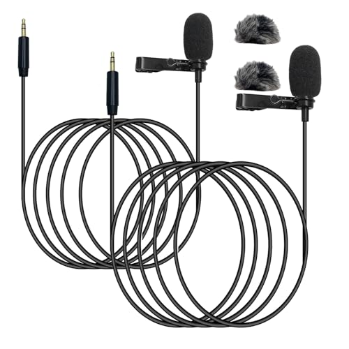 Microphone cravate omnidirectionnel filaire pour émetteur DJI Mic 2 et Rode Wireless GO 2 lot de 2