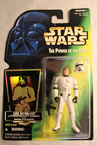 Star Wars Power of the Force Green Card Luke Skywalker in Stormtrooper Disguise  3.75 Inches