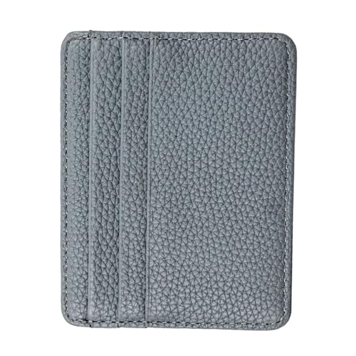 Stylish and Leather Card Holder Slim Wallet Coin Purse Perfect for Business and Everyday Use, 10.5*8*0.5cm, Blue
