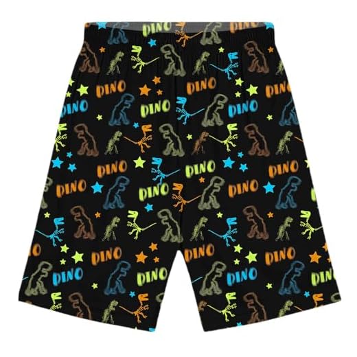 Générique Bermuda Enfant Garçon - Short pour garçon avec Motif Dinosaure vêtement Sportif Confortable et décontracté idéal pour l'école ou Les activités extérieures Quotidiennes de l'enfance