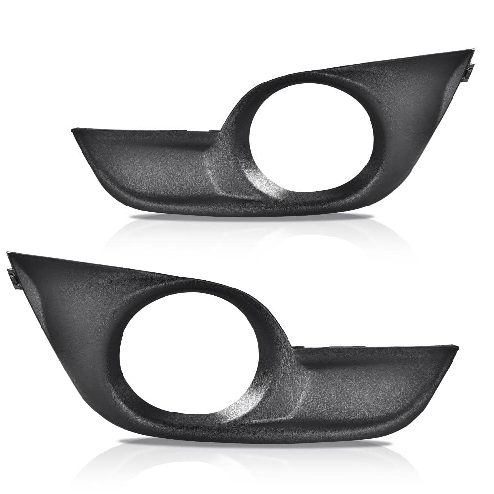 CNNELL Fog Light Trim Cover Compatible with 2013 2014 2015 Nissan Altima Driver and Passenger Side Set of 2 Fog Lamp Trim Cover Black