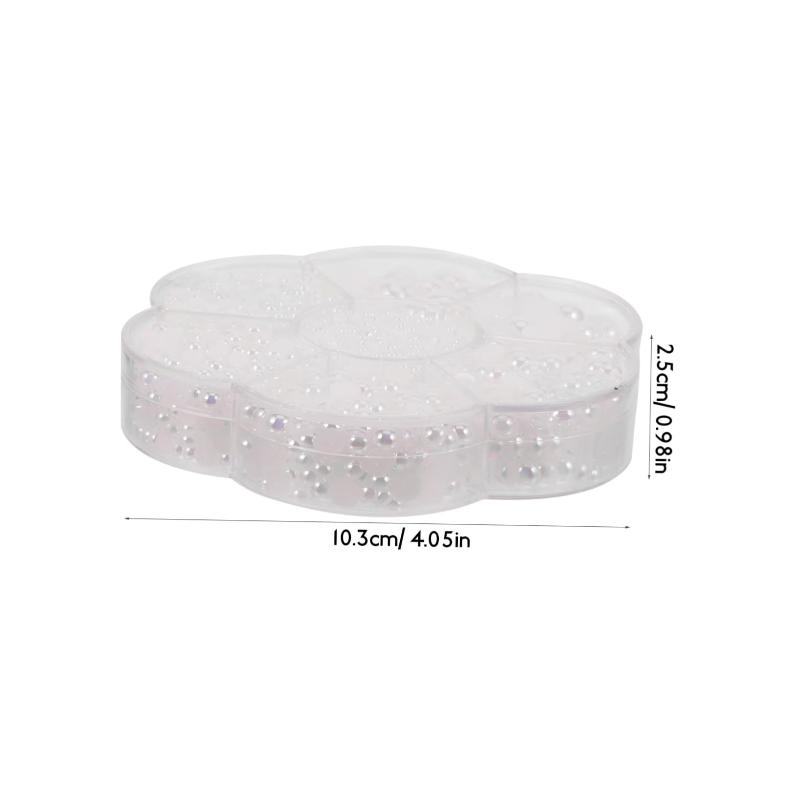 Didiseaon Pearl Nail Charms Half Round Nail Pearls Rose Nail Charms Pearl Nail Gems DIY Nail Art Charms