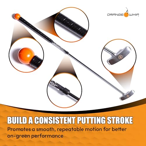 Image of Orange Whip Putter Blade Made in USA, Golf Swing Trainer for Putting, 35 inch