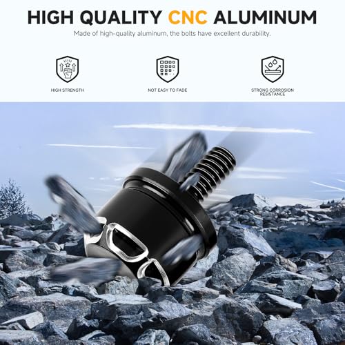 DREAMIZER Motorrad Sitz Schraube, Motorrad Sitzbank Schraube Hinteren Kotflügel Schrauben Kompatibel mit Harley Sportster XL883 1200 48 Touring Dyna Softail Glide, 1996-2019 (2 Schrauben+2 Muttern)