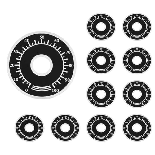 LVYXON Potentiomètres de diamètre du trou intérieur 1 cm - Plaque de cadran en alliage d'aluminium