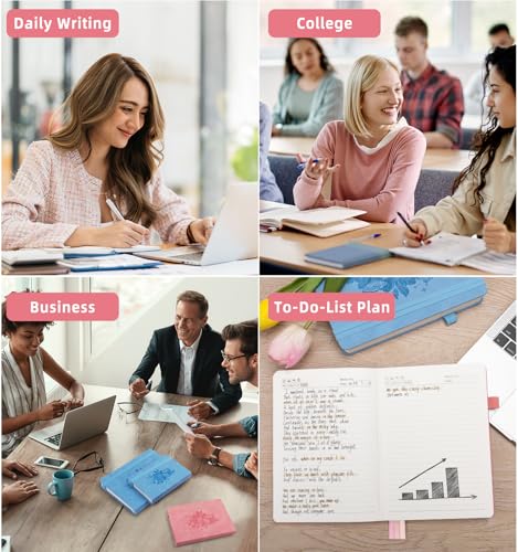 Lined-Journal-Notebook-365-Pages-A5-Leather-Journals-for-Writing-Women-Men-Hardcover-Notebook-with-100GSM-Thick-Paper-Daily-Journal-Notebook-for-Travel-Work-School-Note-Taking-College-Ruled