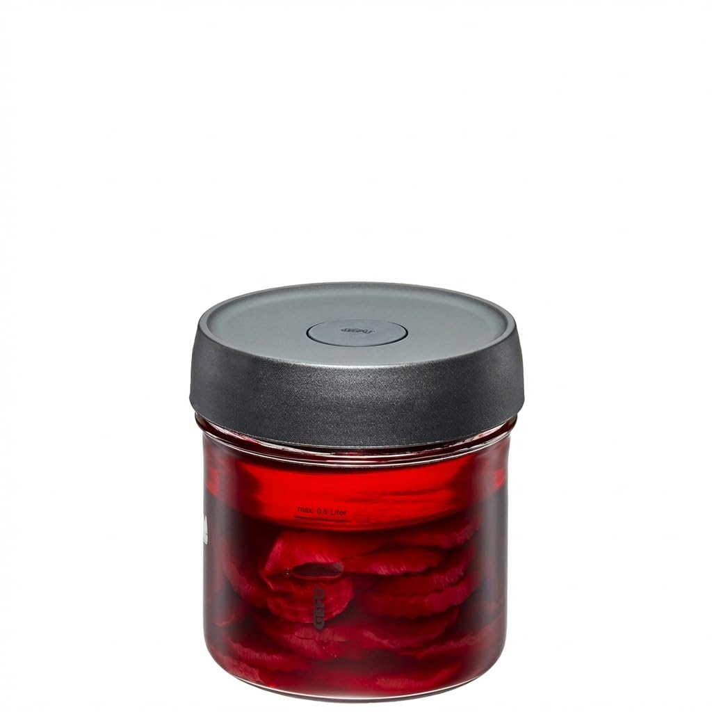 GEFU NATIVO Fermenting Jar 0.5 L with Ferment Vent System and Glass Weight