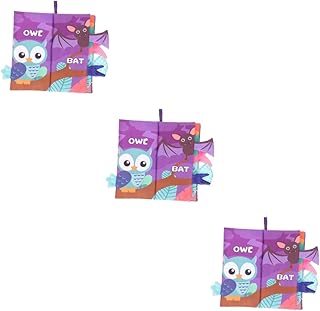Totority 3 Peças Livro De Pano Para Bebês Conjunto De Brinquedos Para Crianças Meninos Livro De Pano Enrugado Para Bebês Livro De Pano Enrugado Para Meninas Tocar E Sentir Livros De Pano