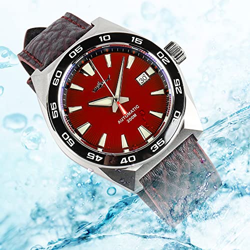 Image of Heimdallr Diver Watch for Men Stainless Steel Japan NH35A Automatic Men's Wristwatch with Leather Strap and Sapphire Crystal Watches Super C3 Luminous 20ATM Water Resistance