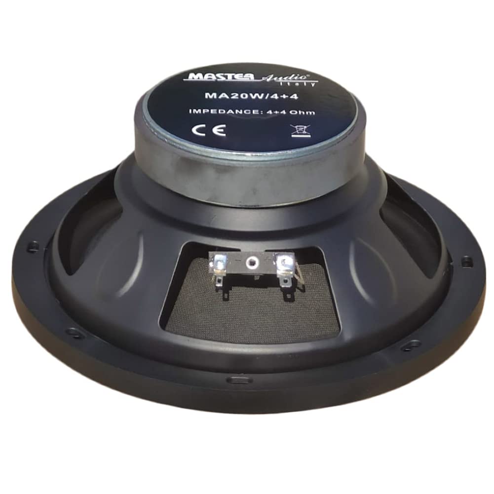 1 MASTER AUDIO MA20W/4+4 subwoofer 20 cm 200 mm 8" 150 wat rms 300 wat max podwójna cewka 4 + 4 ohm podwójna cewka drgająca gumowe zawieszenie, 1 sztuka