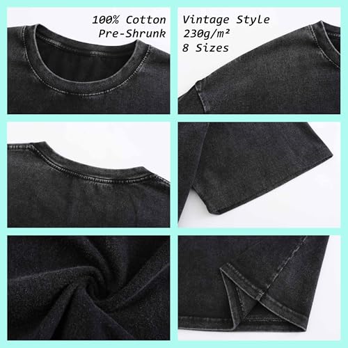 Custom Oversized T Shirts Vintage Soft Tee Loose Fit Casual Streetwear Baggy Washed Cotton Personalized Add Your Own Design4