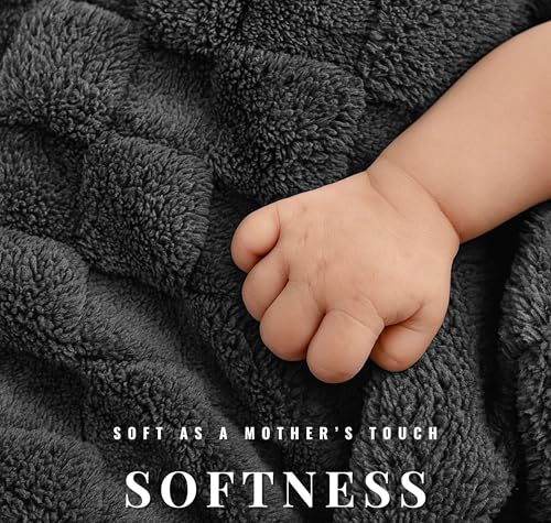 Image of VAS COLLECTIONS Coral Flannel Baby Blanket | Ultra Soft & Fluffy AC Blanket | 300 GSM, 800 g Lightweight All-Season Wrapping Sheet for Newborns (Beige, 130x105 cm, 3-24 Months) (Coral Grey)