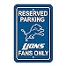NFL Detroit Lions Plastic Parking Sign