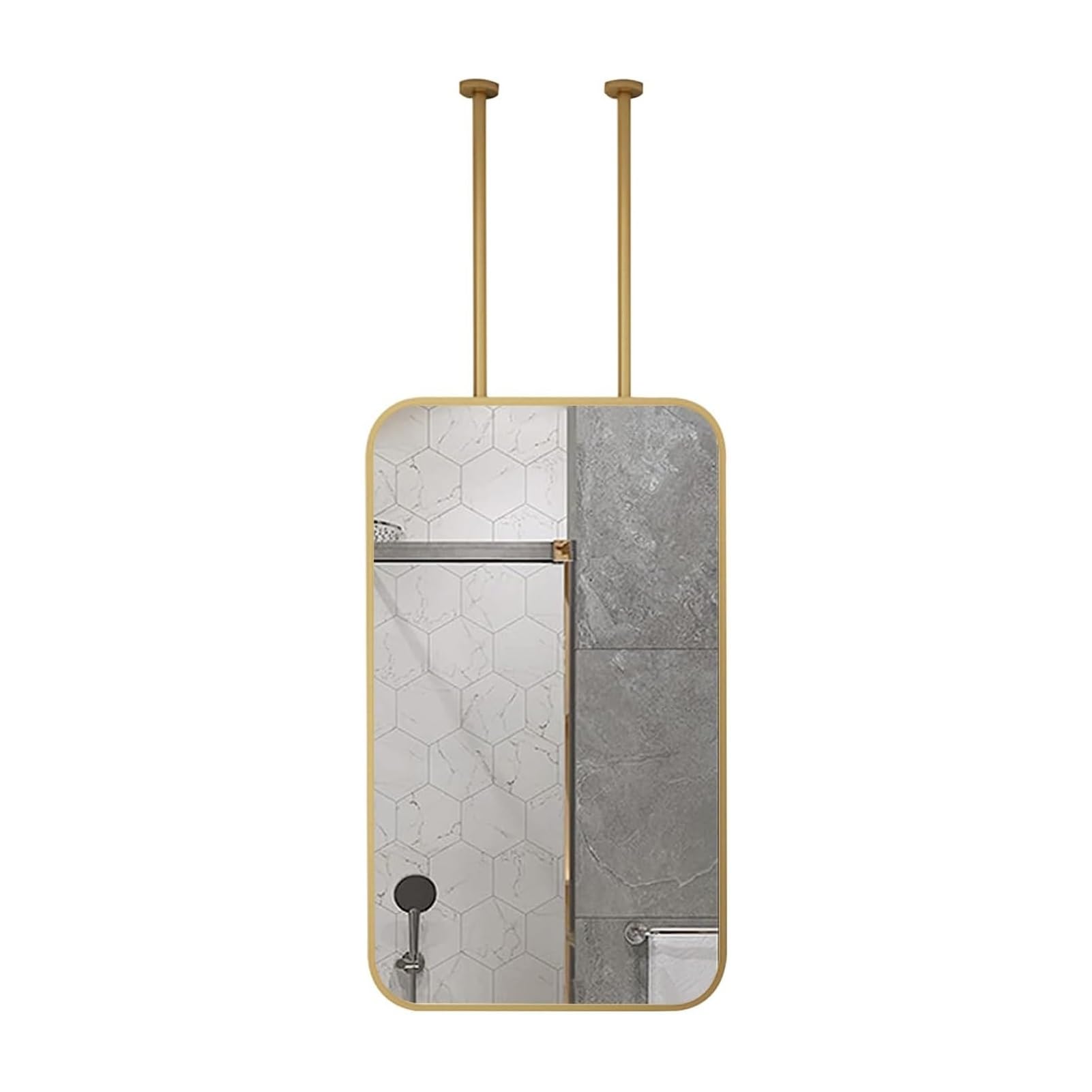 CGCSYZ Ceiling Hanging Vanity Mirror, Hallway Wall Decoration Mirror, With Ceiling Mounted Hanging Rod And Metal Frame (40cmx80cm)