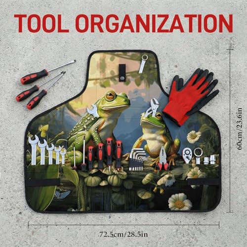 Delantal Many Frogs Sing con bolsillos 28.5" X 23.6" miniatura 2