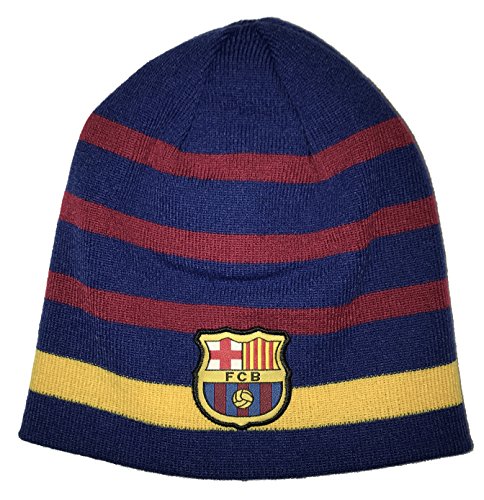 Icon Sports FC Barcelona Reversible Beanie (One Size, Blue/Garnet/Gold Reversible)