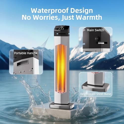 Image of Uthfy Electric Outdoor Patio Heater,1500W Infrared Heater