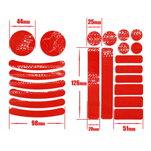 image for JCstarrie Reflector Stickers- 22 pcs Retro Reflective Stickers Tape Ki