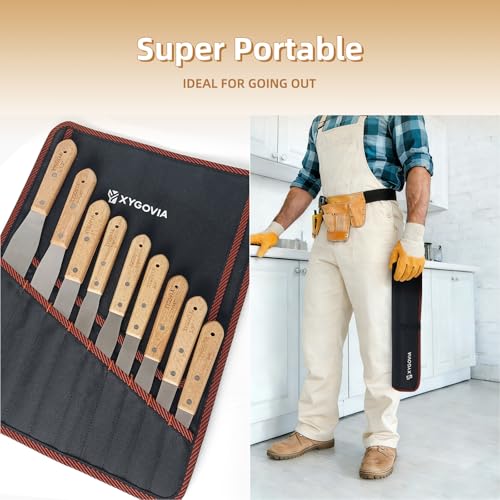 7-Piece Wooden Handle Caulking Spatula