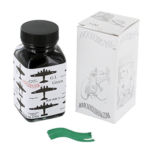 Image of Noodler's Ink Fountain Pen Bottled Ink, 3oz, VMail GI Green