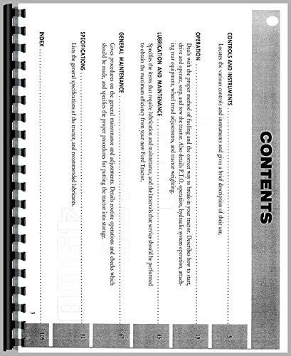 Ford 3400 Industrial Tractor Operators Manual (1965-1975)      Unknown Binding