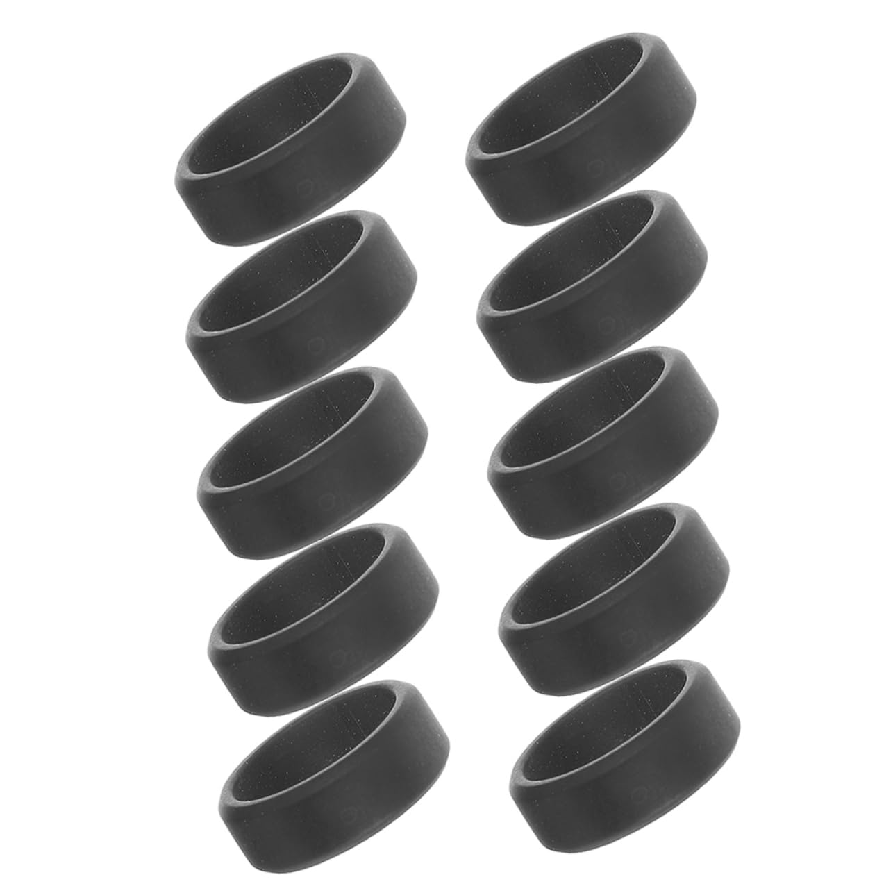 Happyyami 10 Pack Men's Silicon Ring Set Flexibility for Large Comfortable Sports Ring for Fitness Birthday or Anniversary