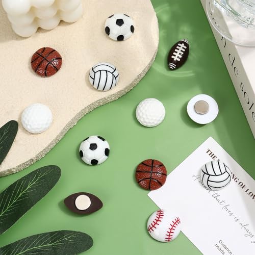 12 imanes decorativos de baloncesto para refrigerador miniatura 5