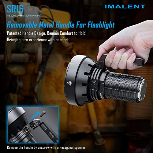 IMALENT-SR16-Tactical-Flashlight-55000-Lumens-Super-Bright-LED-Rechargeable-Spotlight-Cree-XHP503-HI-LEDs-Torch-Searchlight-1715-Meters-Beam-with-Handle-Suitable-for-Hunting-Searching-Emergency