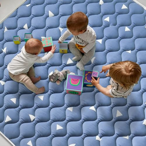 Lilyvibebearhappy WB-01 Premium Foam Baby Play Mat, 50X50 Inch Foldable And Machine Washable Crawling Mat, Thicken Soft Baby Play Mats For Floor, Non-Slip Cushioned Baby Playmat For Infants, Babies, Toddlers thumb #3