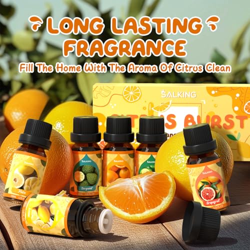 Image of SALKING Citrus Burst Essential Oil Set, Premium Fragrance Oil for Diffuser