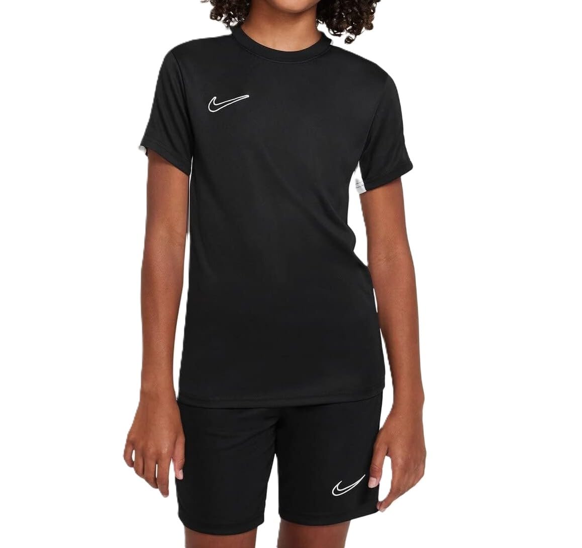 NIKE DX5482-010 K NK DF ACD23 TOP SS BR T-Shirt Unisex Black/White/White Size L