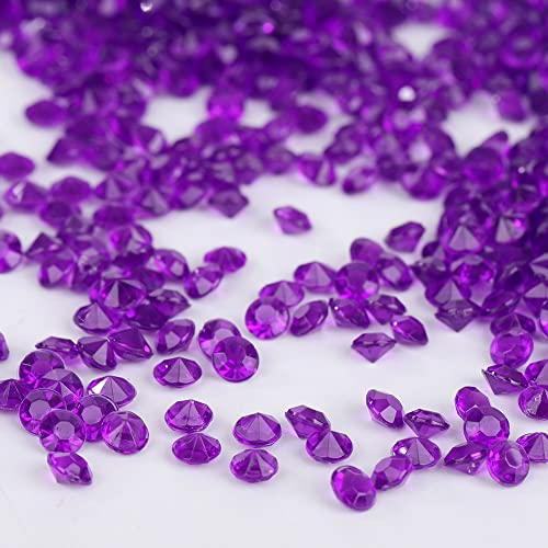 PUSOKEI 2000 Uds Decoración de Boda Confeti Acrílico Decoraciones de Fiesta Adecuadas para Rellenos de Vitrinas Rosa RedLight café (PURPLE)