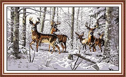 Broderie diamant 5D cerf pour sublimer la décoration murale du salon