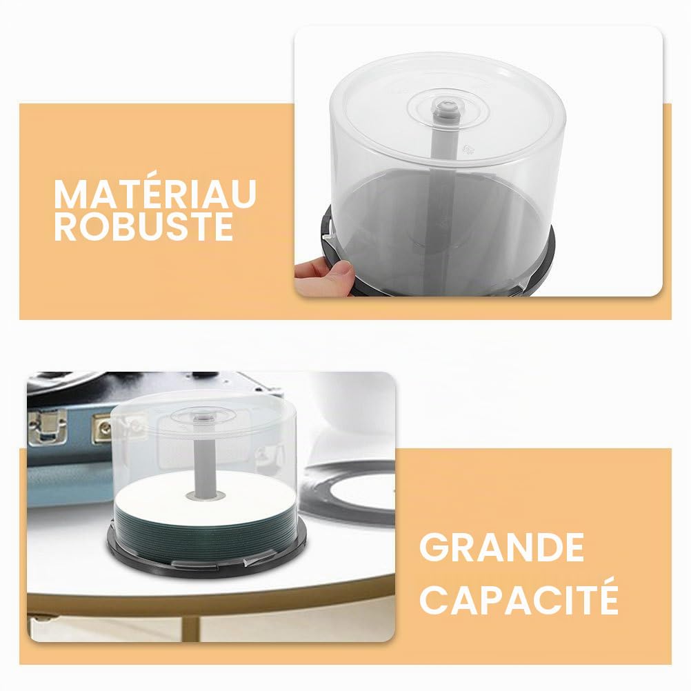 Garneck 4 Pièces Seau Vide Pour Cd Vitrine Pour Cd Étui Étuis De Rangement Pour Boîtes De Stockage De Dvd Cas De Stockage De Dvd Étuis à Clairs Porte- Étuis De Rangement Pp