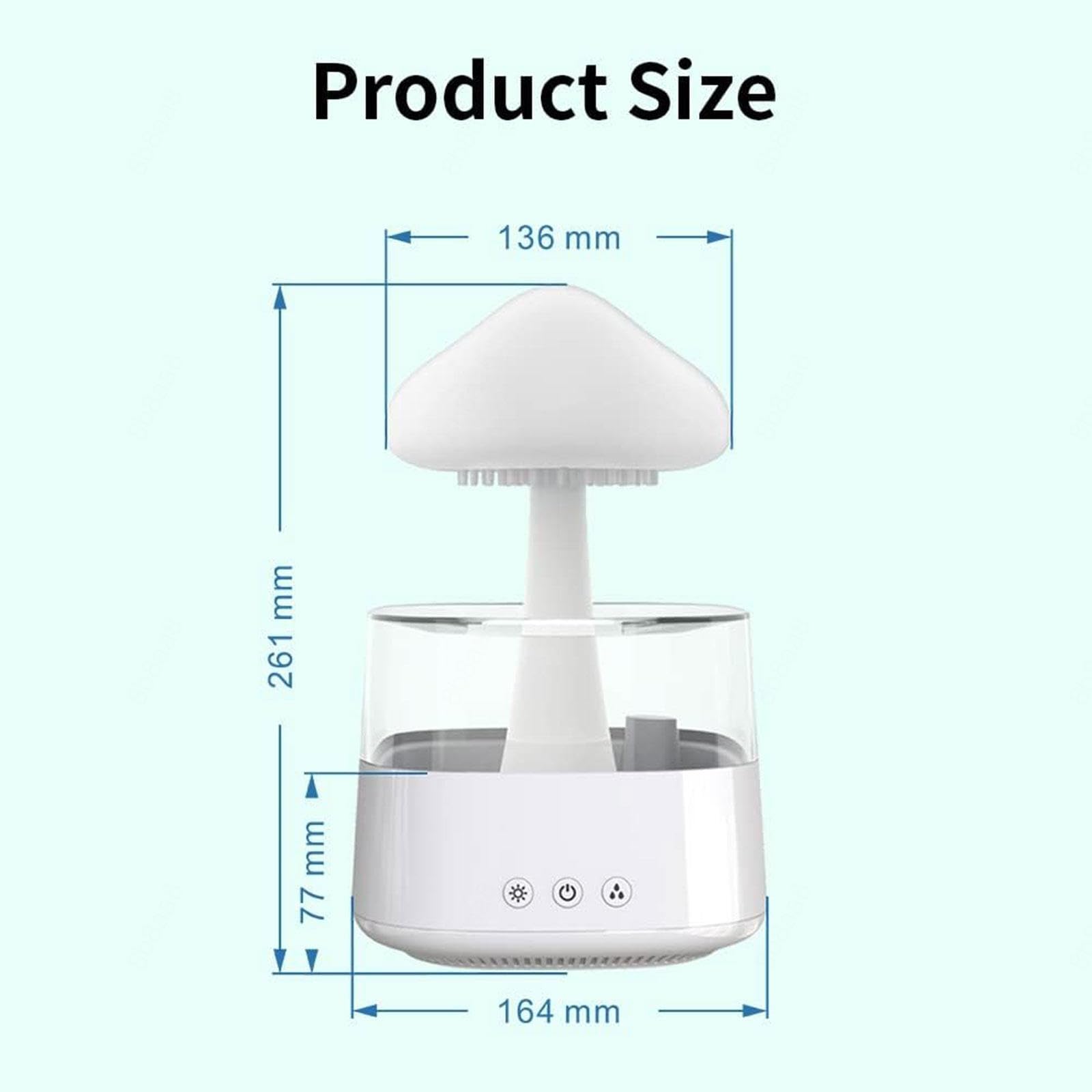 Amazon | 加湿器キノコ, アロマディフューザー 7色LEDライト 明 るさ