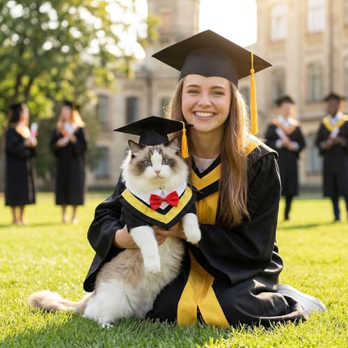 Disfraz de Graduación 2 Pzs para Perros y Gatos miniatura 4