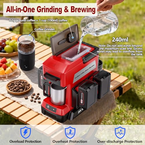 Taingwei Cordless Coffee Maker for Milwaukee