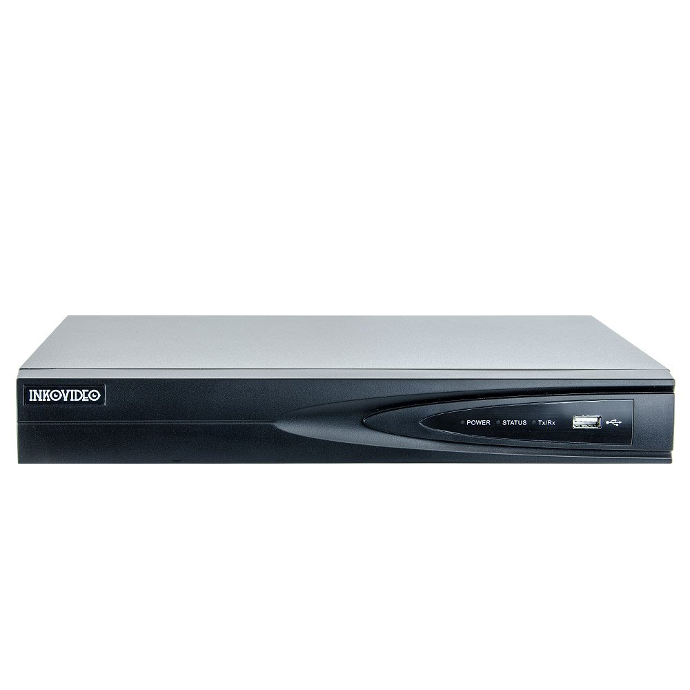 INKOVIDEO NVR-4K-4P 4-Kanal Full HD Netzwerkvideorecorder (NVR) / Aufnahmegerät/Netzwerk Videorekorder mit PoE HDMI und VGA Ausgang/Videoüberwachung