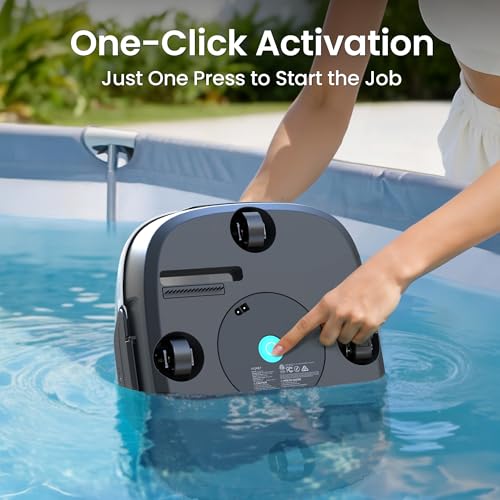 Image of (2026 Upgrade) Aiper Cordless Robotic Pool Cleaner, Dual-Cleaning Modes with 1820GPH Suction, 100-Min Runtime, Pool Vacuum for Above Ground Pools up to 860 Sq.ft, Snow White & Cyan