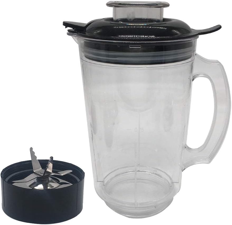 Replacement Part 33 oz cup with ice shaver blade， Compatible with Magic Bullet Blender, Mixer, Juicer, Food Processor (MBR-1701 /MBR-1702 /MBR-1101/ MB-BX1770-02/ MB1001/ MBR-0301)
