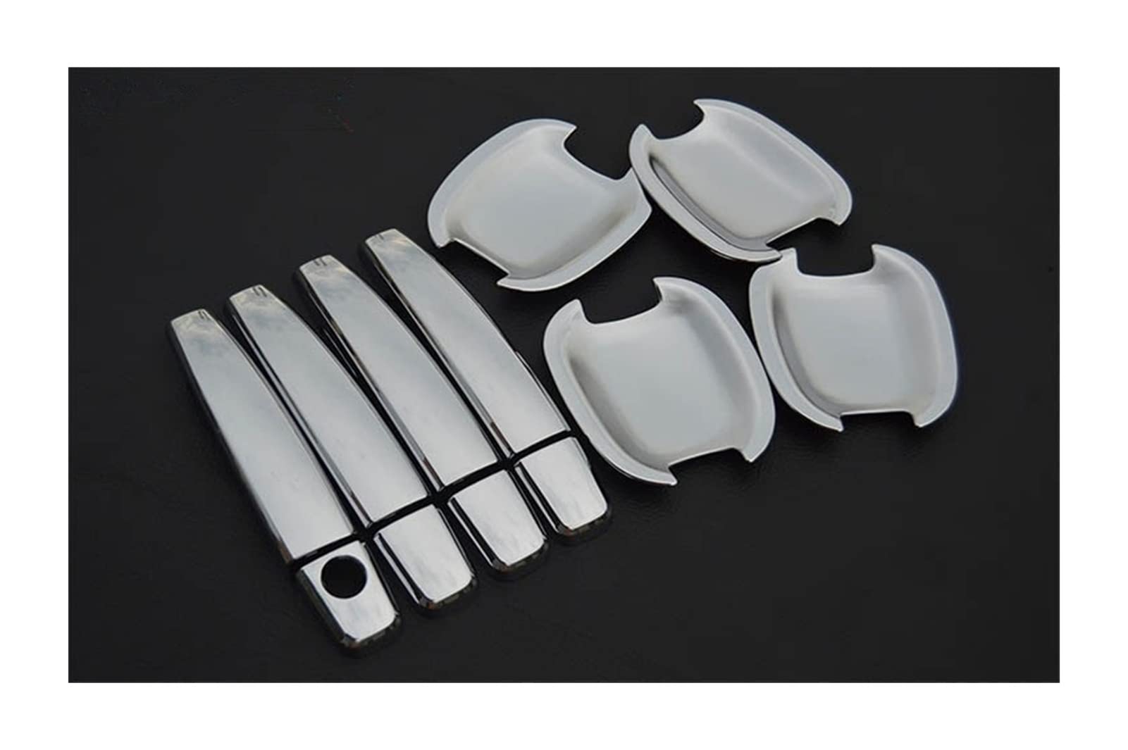 Rinkteea One Color Exterior Car Door Handle For Buick Allure 2009-2014 Chrome Car Door Handle Cover + Bowl