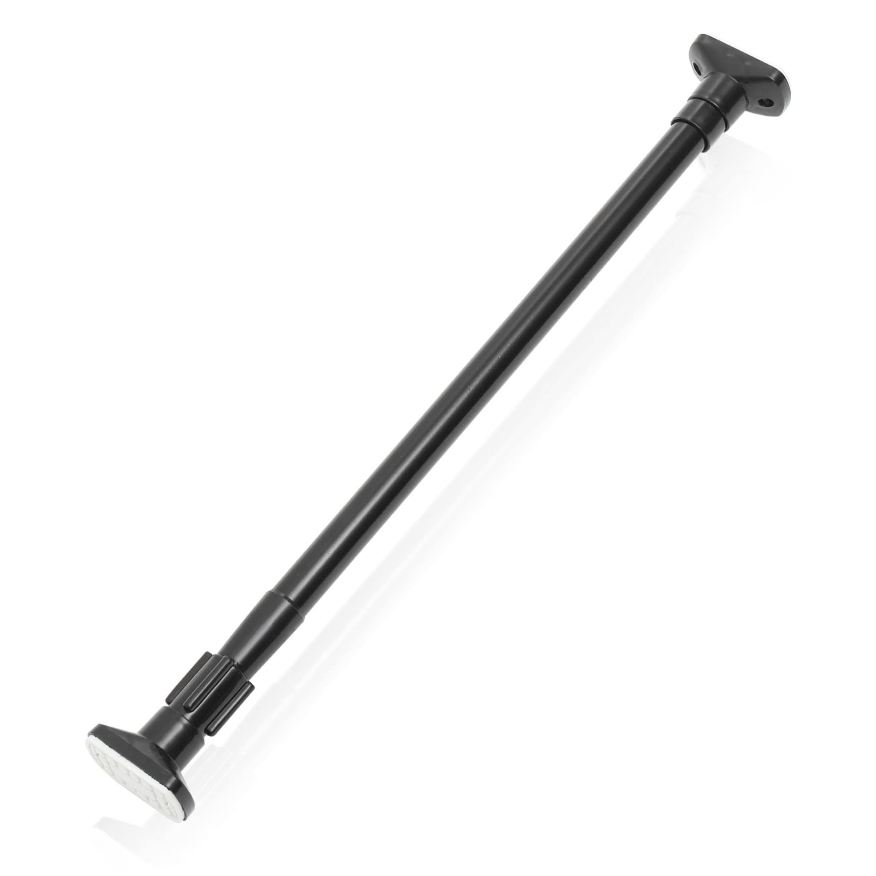 STOBAZA Shower Curtain Rod Telescopic Silver Hole- Multipurpose Strong Easy to Install