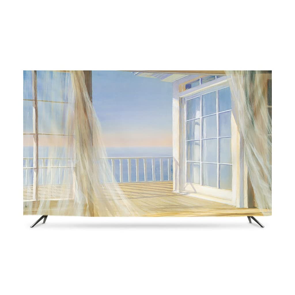 TV-beschermer computerhoes, Ademend/stofdicht schermafdekking, satijnachtige stof 32-80 inch, monitor deksel speler dekking (Color : C, Size : 37-39