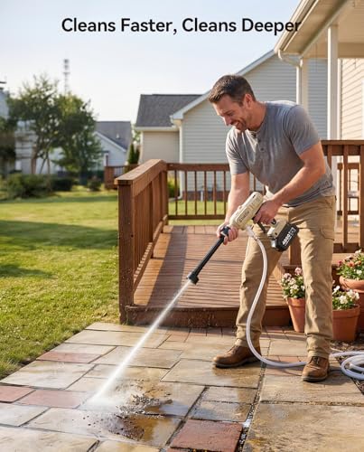 Image of TaskStar Portable Cordless 1250PSI High Pressure Power Washer
