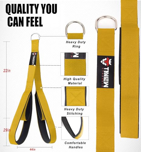 Tricep Rope Cable Attachment (Two Lengths Built in One) Greater Range of Motion,Tricep Pull Down Rope Extension Straps Cable Crossover Accessories by TAVIEW - Image 3