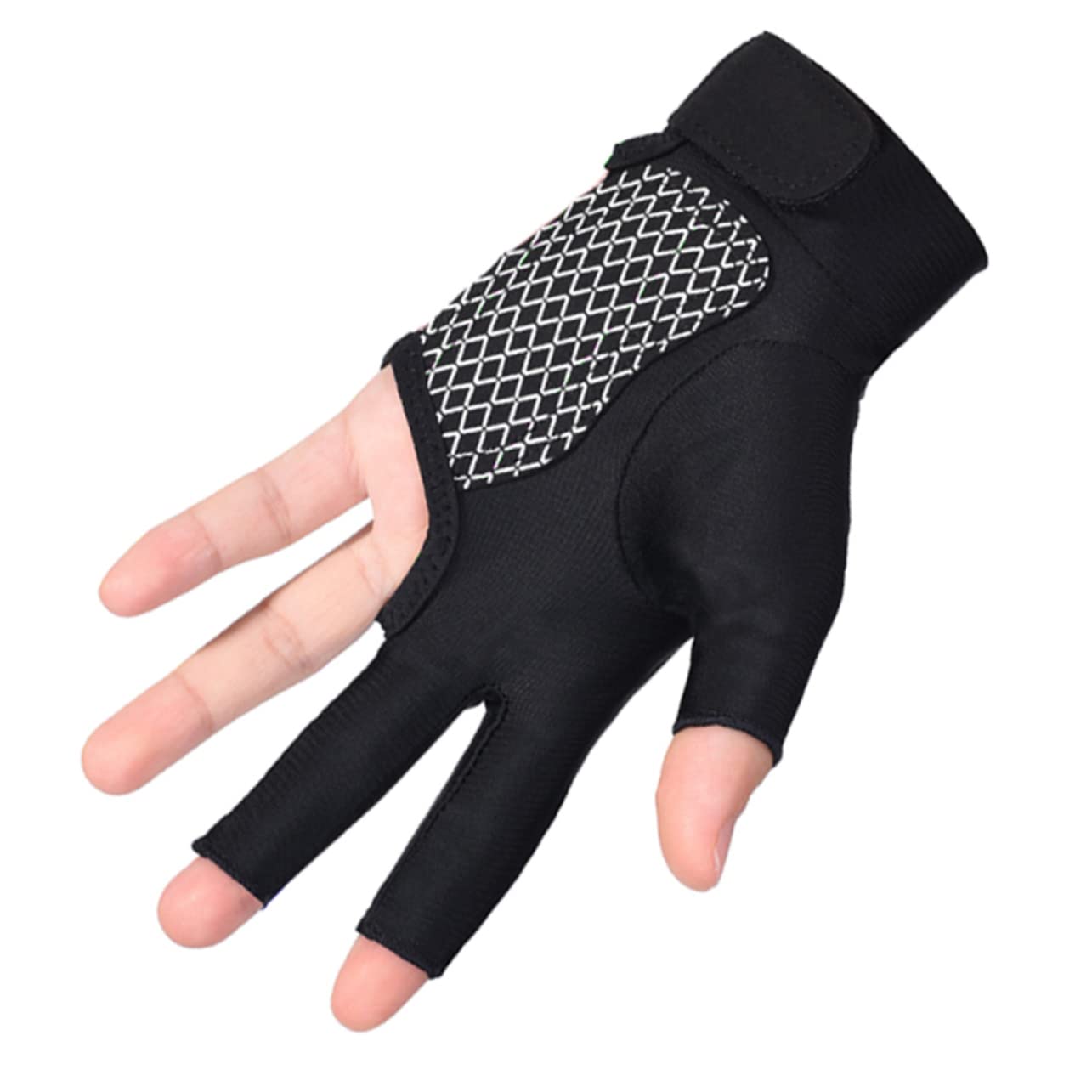 balacoo Billiard Gloves Men's 3 Finger Wrist Guard Gloves Comfort Fit Easy to Carry
