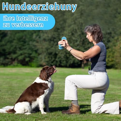HETOO Hundespielzeug, Kauspielzeug für Hund Welpen, Zähne Reinigung Hunde Spielzeug Für Mittelgroße Hunde, Zähne Schleifstange Gummi Dog Toys (Blau)
